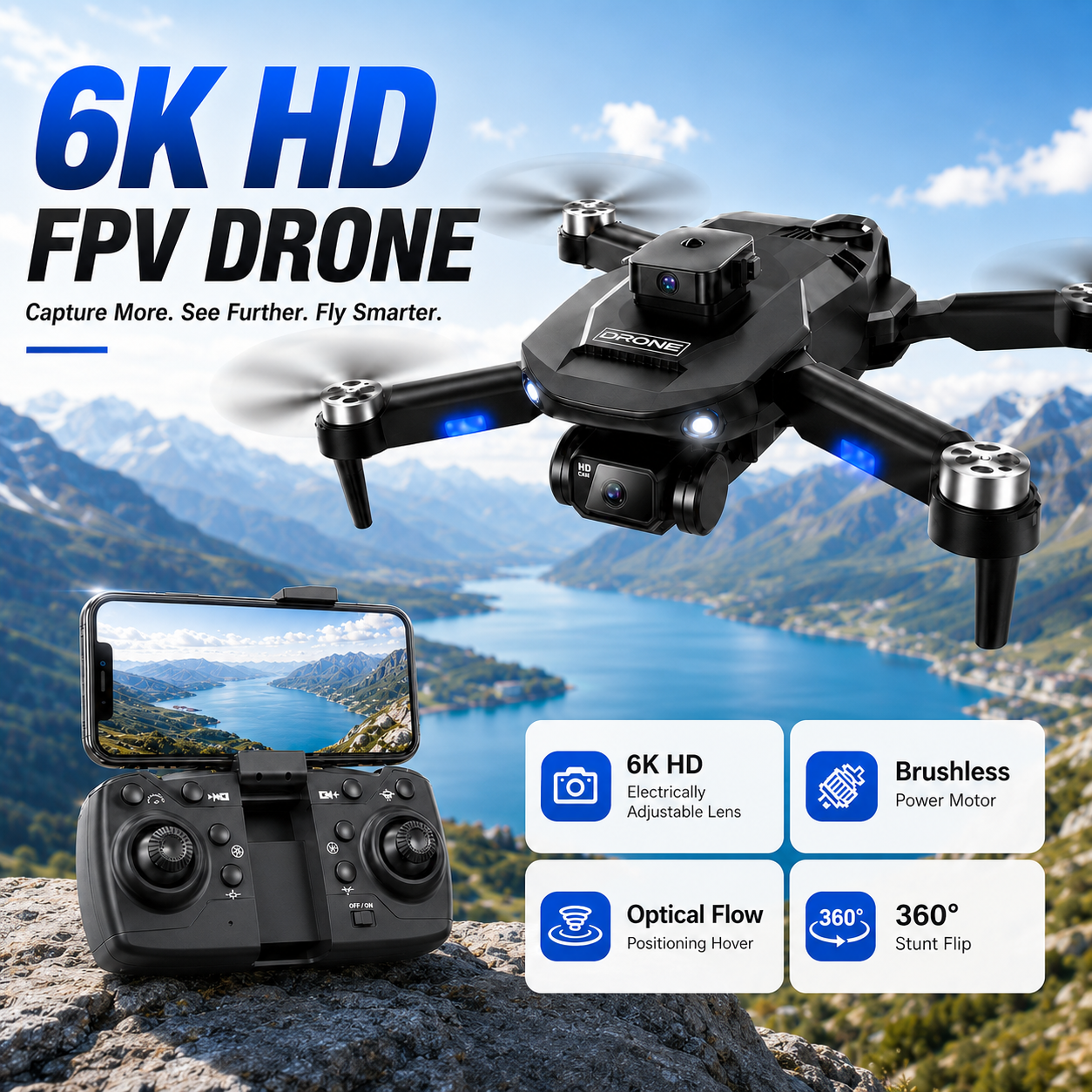 Foldable Portable RC Drone Bru - Rc Helicopter Electric ulasan dan harga