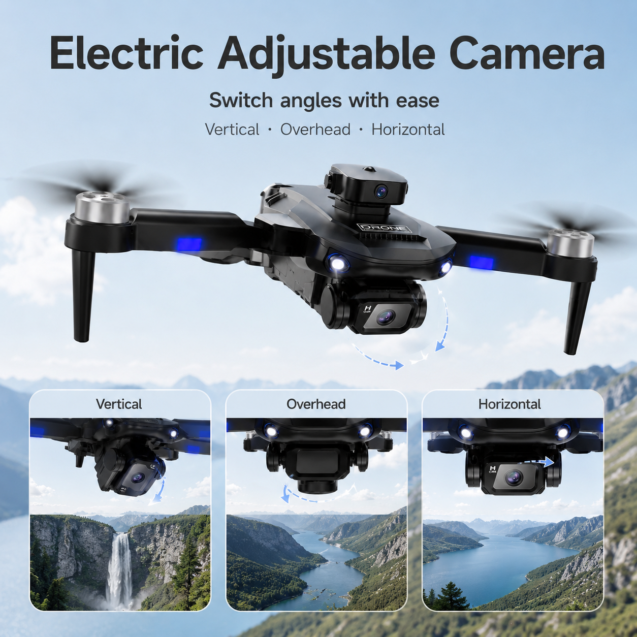 Foldable Portable RC Drone Bru - Rc Helicopter Electric ulasan dan harga