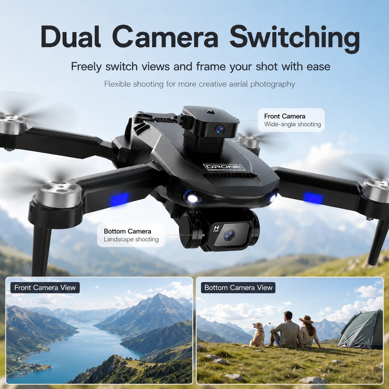 Foldable Portable RC Drone Bru - Rc Helicopter Electric ulasan dan harga