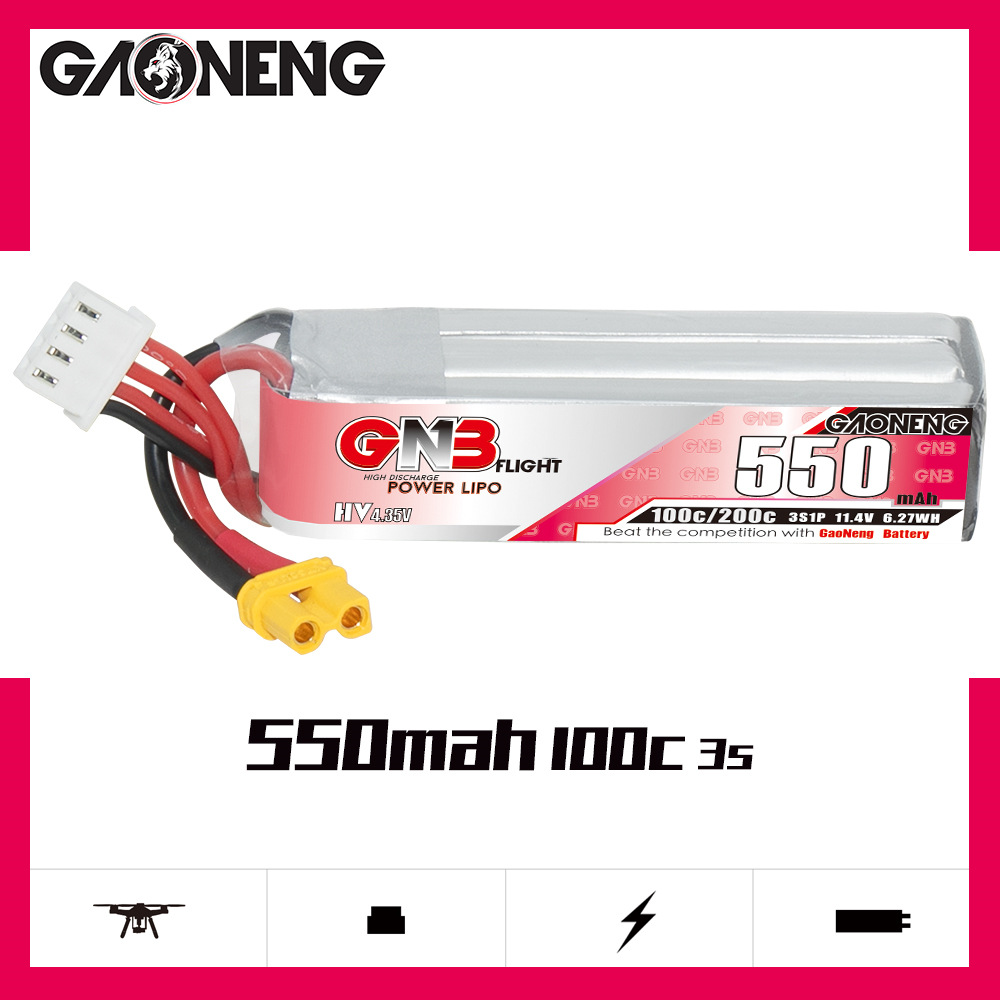 GNB HV 11.4V 550mAh 100C/200C  - Rc Helicopter Battery ulasan dan harga
