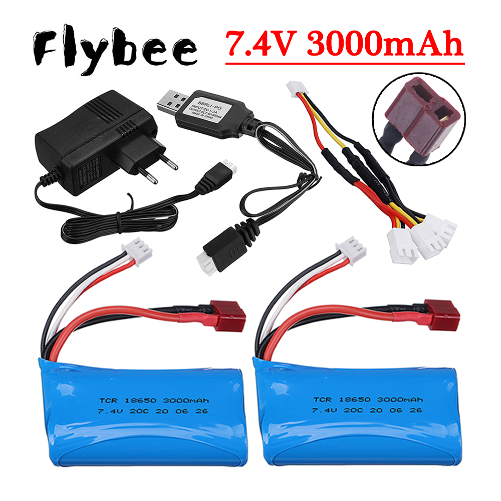 7.4V 3000mAh Li-ion Battery fo - Rc Helicopter Charger ulasan dan harga