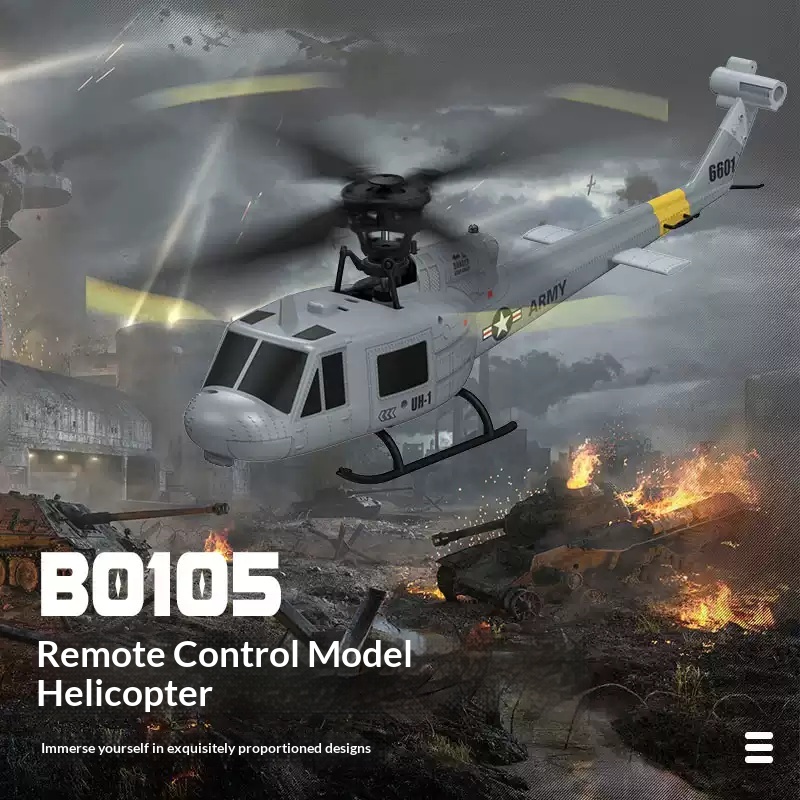 Huey F6601 4CH RC Helicopter - - Rc Helicopter Single Rotor ulasan dan harga